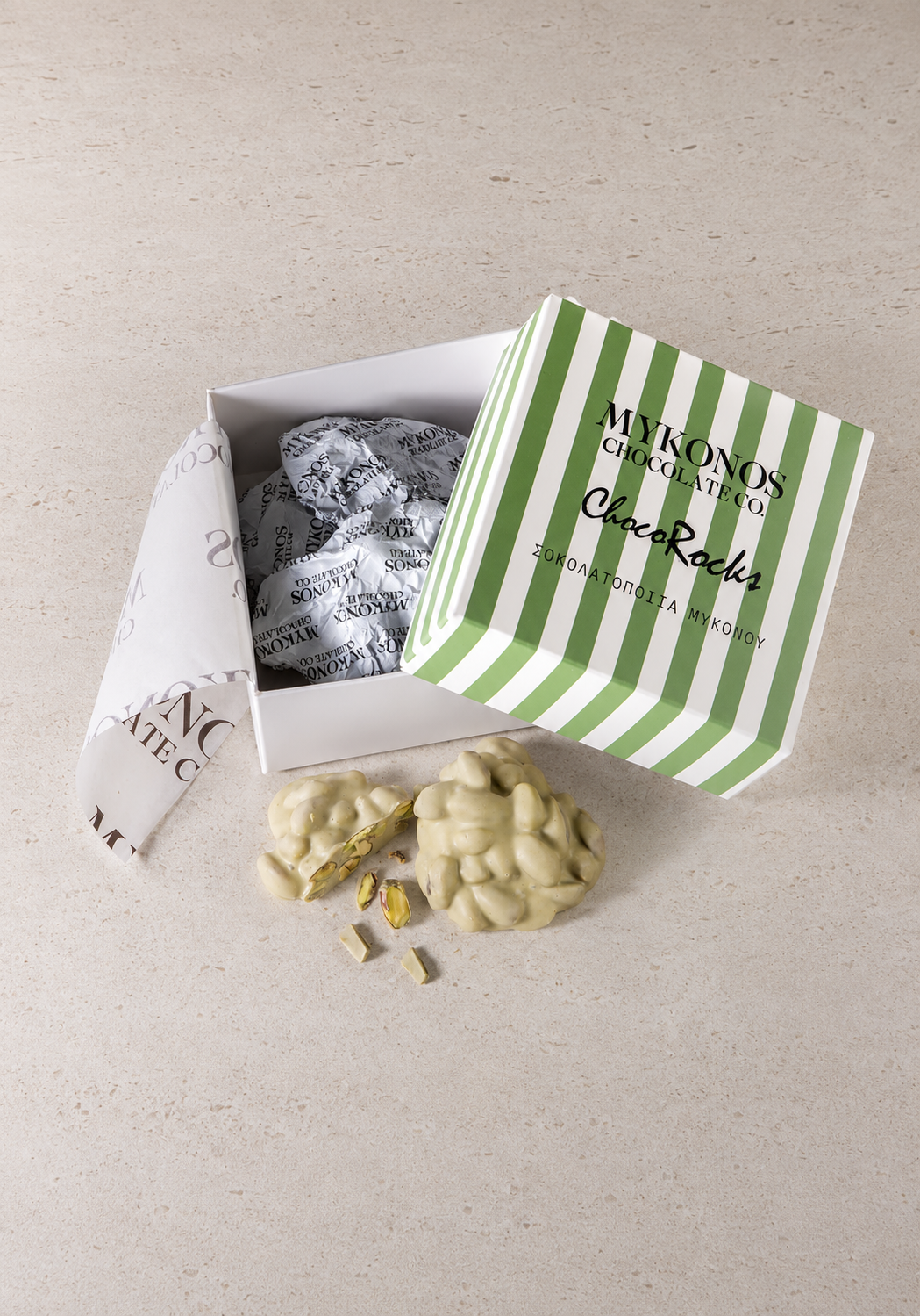 ChocoRocks PISTACHIO CHOCOLATE & ROASTED PISTACHIOS 150g